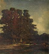 Julien  Dupre Autumn Landscape oil painting